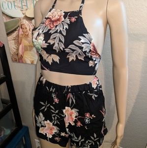Two piece halter short set size small / XS